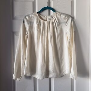 Banana Republic Ascendant Cream Washable Silk Blouse